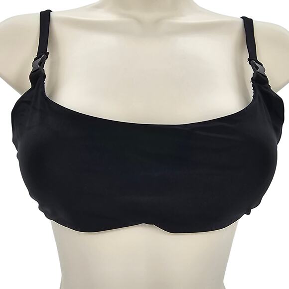 Andie Other - Andie Swim Womans size S The Riveira Bikini Top in Black Bandeau Style NEW
